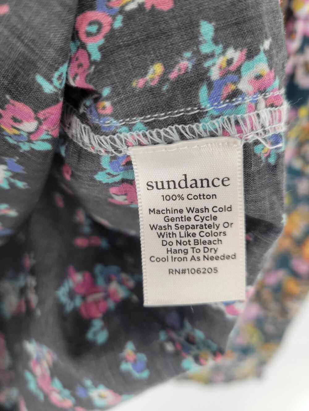 Sundance Floral Melody Shirt Women’s Button Down Top Multicolor Boho Size XL - Picture 4 of 7